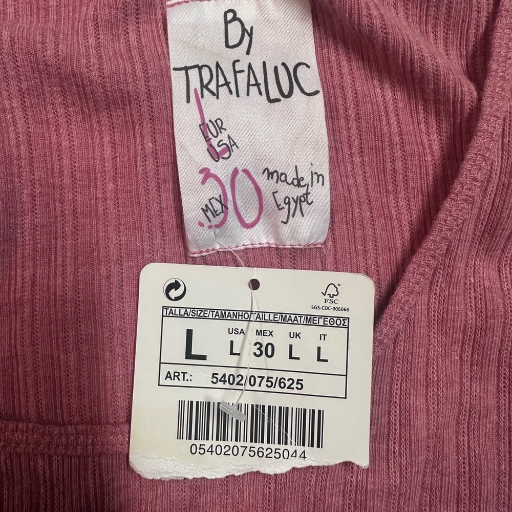 Pink Ribbed Tank Top. Brand New - Picture 3 of 3